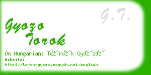 gyozo torok business card